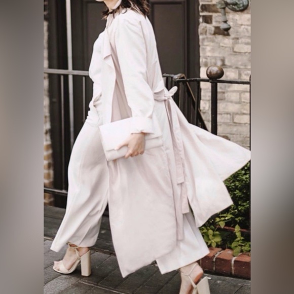 Vintage American Apparel Dylan Trench Coat Ivory - Picture 2 of 4